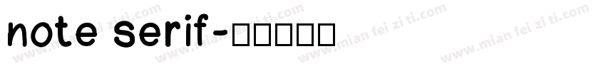 note serif字体转换
